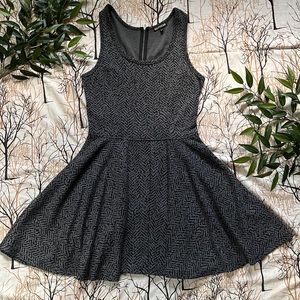Express Gray & Black Patterned Dress Size Medium